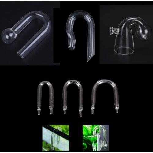 Durable U Shaped Glass Tube Aquarium CO2 Diffuser Check Valve Fish Tank Tube Aquarium Carbon Dioxide Monitor