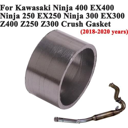 Motorcycle Exhaust Pipe Escape Crush Gasket For Kawasaki Ninja 400 300 200 EX400 EX300 EX250 Z250 Z400 Z300 Mid Link Pipe Gasket