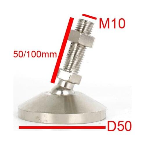 M10 thread heavy duty metal Universal adjustable foot cup carbon supporting leg standing leg Gimbal Machine tool anchor screw
