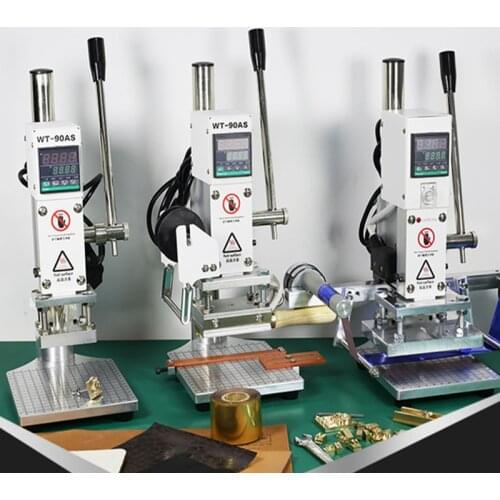 Hot foil stamping machine leather stamp emboss press tool logo custom Manual Digital PVC Card Book Paper Heat Press Machine