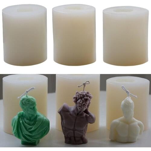 3D Portrait Head Silicone Candle Mold Artist Humanoid Plaster Mould Wax Soap candle making kit DIY Home Decoration Craft Tools