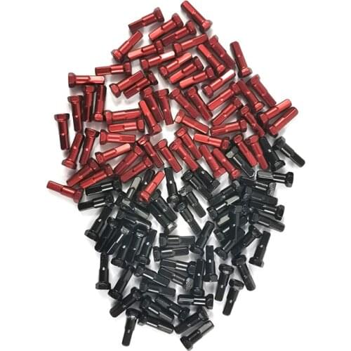72pcs BN14H Hex MTB XC road bike Aluminum alloy nipples gauge 14G 0.95g/pc 14mm hexagonal head road bicycle spoke part black red