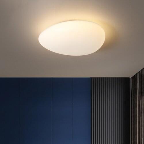 Postmodern Personality Bedroom Cobblestone Ceiling Lamp Study Cloakroom Corridor Balcony Porch White Decorative Light