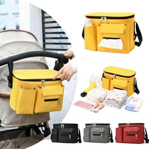 Baby Stroller Organizer Bag Mummy Diaper Bag Hook Baby Carriage Waterproof Large Capacity Stroller Accessories Travel Nappy Bag