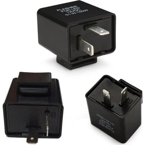 12V 2 Pin Motorcycle Blinker Adjustable Electronic LED Flasher Relay Turn Signal Indicator For Turn Signal Light Blinker #275885