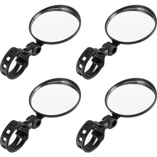 4Pcs Bike Mirrors,Adjustable 360 Rotatable Handlebar Glass Rearview Bicycle Mirrors for Road Mountain Bike
