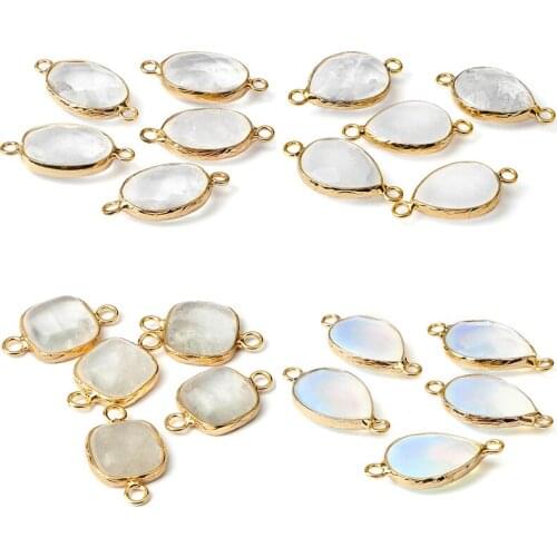 DIY Cats Eye Jewelry Pendant Oval Water Droplets Shape Natural Stones For Earring Necklace Bracelets Charm Making Accessories