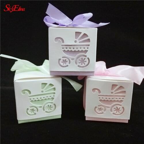 10pcs Candy Dragee Boxes Laser Cut Gift Box For Birthday First Communion Christening Wedding Party Decoration Supplies 7zSH120