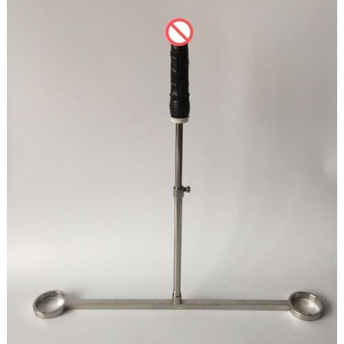 2019 Female Stainless Steel Bondage Open Leg Devices Fix Ankle Cuffs Fetters Shackles Dildos Spreader Bar Restraint BDSM Sex Toy