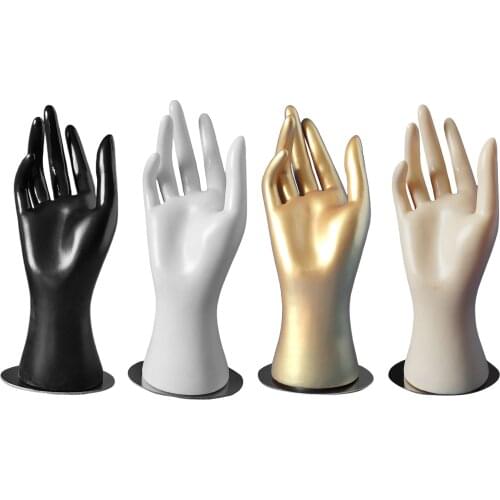 2021 New Plastic Female Mannequin Hand Jewelry Bracelet Ring Watch Gloves Display Stand Holder for Shopping Mall Jewelry Store