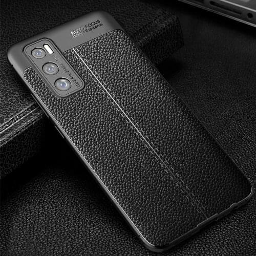 V20SE Case for Vivo V20 SE Litchi Pattern leather Soft TPU COVER for Vivo V20 Coque for Vivo V19 Capa Fundas