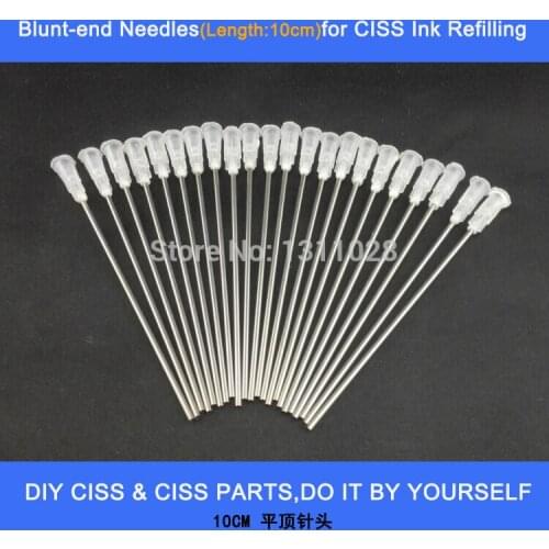 INK WAY Long blunt needles for DIY CISS and Refillable Cartridges as ink refilling tool,40PCS 1 LOT