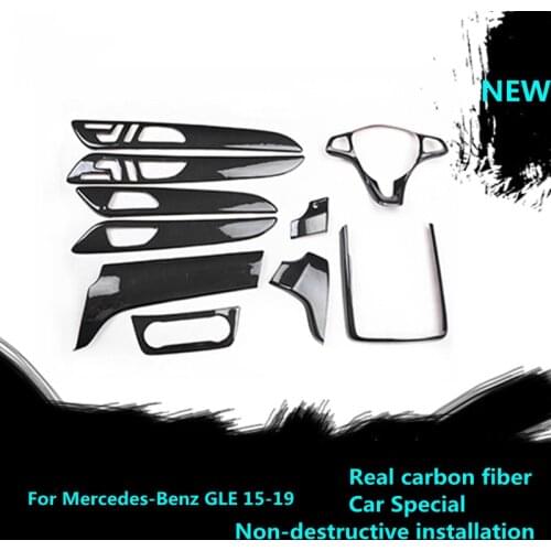 For Mercedes-Benz GLE interior modification real carbon fiber interior real carbon fiber patch