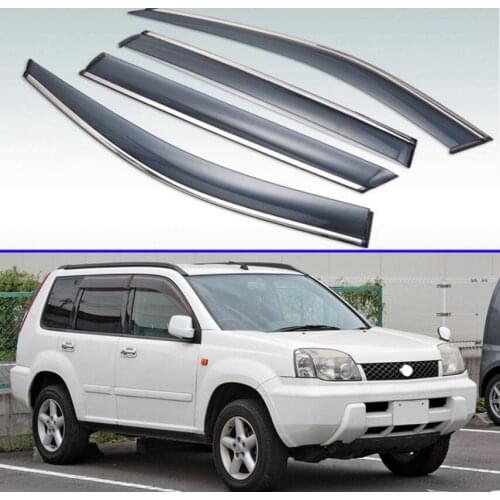 For Nissan x-trail T30 2000-2002 2003 2004 2005 2006 2007 Plastic Exterior Visor Vent Shades Window Sun Rain Guard Deflector