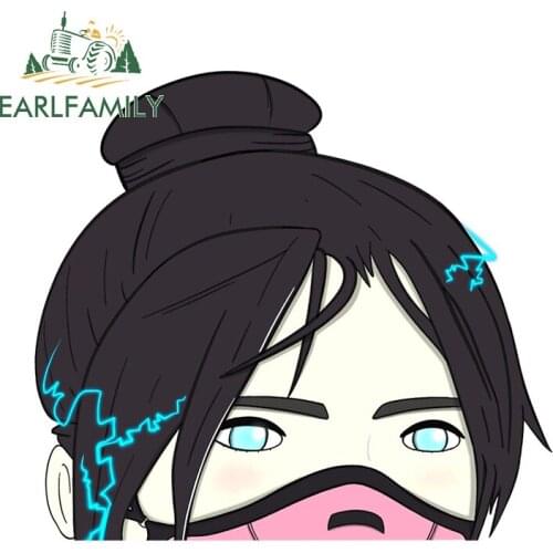 EARLFAMILY 13cm x 12cm For Apex Legends Wraith Peeker Graffiti Car Sticker Creative Decal Waterproof Scratch-Proof Car Styling