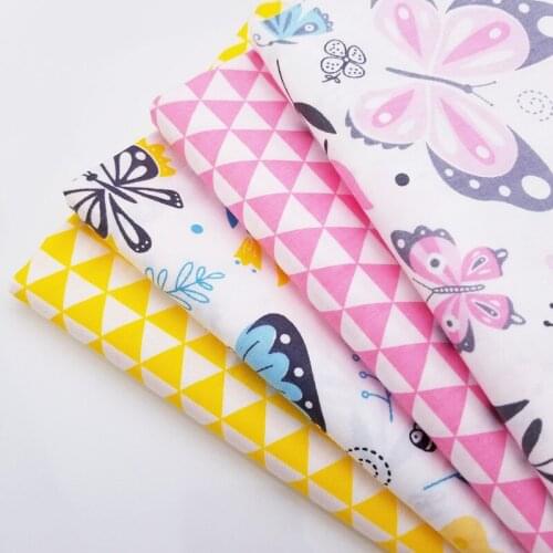 Cotton Printed Twill Fabric Patchwork Animals Geometry Pattern DIY Fabric Cloth Material of Craft/Pillow/Cloth/Sewing/Quilting