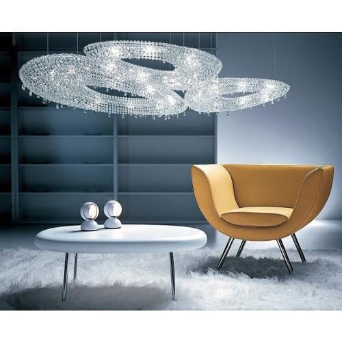 Italian luxury Egyptian crystal chandelier living room villa personalized restaurant art designer light luxury simple lamps