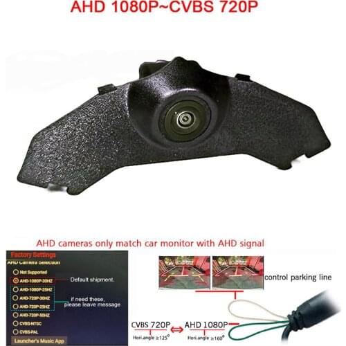 180deg CCD HD car front brand logo camera for Audi Q3 2020 Front view positive AHD Camera