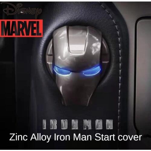 Marvel Iron Man Car One-button Start Cover Decoration Sticker Button Cover Ignition Switch Protection Cover Start Ring