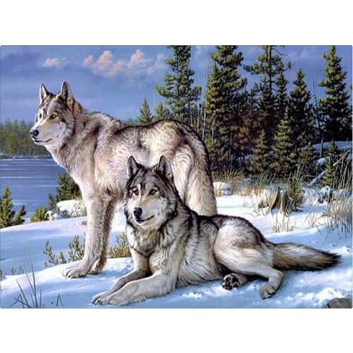 Crafts Diamond Embroidery Wolf Diy Full Diamond Painting Kit 30x40cm for Square Drill Rhinestone Pasted Unfinish Room ZX