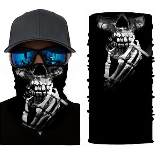 3D Scarf Neck Gaiter Shemagh Bandanas Tube Headband Unisex Motorcycle Skull Kaffiyeh Hijab Turban braga cuello buffe