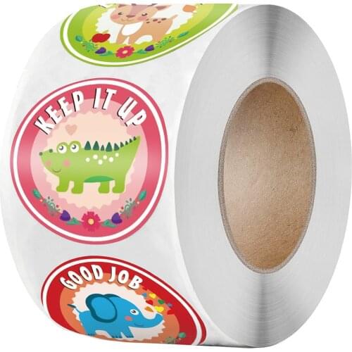 50-500pcs Reward Stickers Cute Animals Motivational Sticker for Kids School Kindergarten Teachers Children Stationery Game Toy