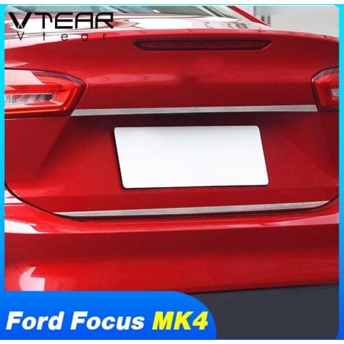 Vtear For Ford Focus MK4 st line Rear Door License Tailgate Bumper Frame Trim Lamp Trunk Hood Accessories Exterior Mouldings