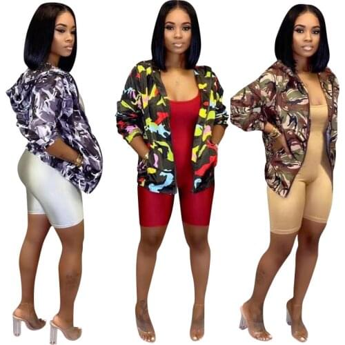 Sweatshirt Women Loose Camouflage Printed Plus Size Hoodies Zip Up Hoodie Fashion Tops Clothes for Teens Hoodies Women Pullovers