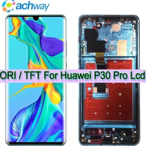 Test AAA LCD For Huawei P30 Pro LCD Display Touch Screen Digitizer Assembly With Frame for Huawei P30 Pro Display Screen Replace