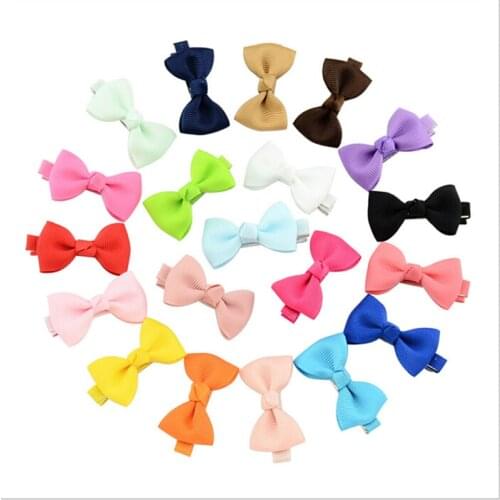 1/5/10/20pcs Grosgrain Ribbon Rope Kids Hair Clips Hairpins Christmas Hair Accessories Sweet Snowflake Hair Bows With Clips Girl