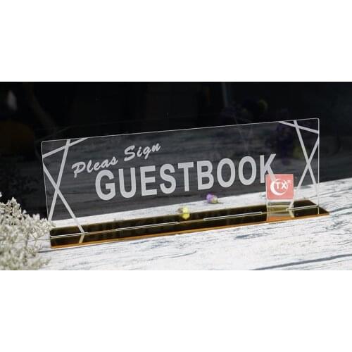 Acrylic Guest Book Personalized Wedding Table Sign Table Card Wedding Decoration Photo Props