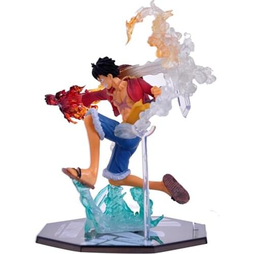 Anime Action One Piece King Doll Model Monkey D. Luffy Fight Rubber Fruit Straw Hat Pirates Accessories Worlds Strongest Man