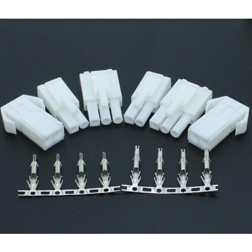 10Sets Automotive connector EL-2/3/4/6/9P Small tamiya Connector 4.5mm EL4.5 Multipole Connectors Male + Female Plug + terminals