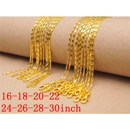 Free Shipping 1PCS 16-30 inch gold filled with smooth chain necklace wholesale hot