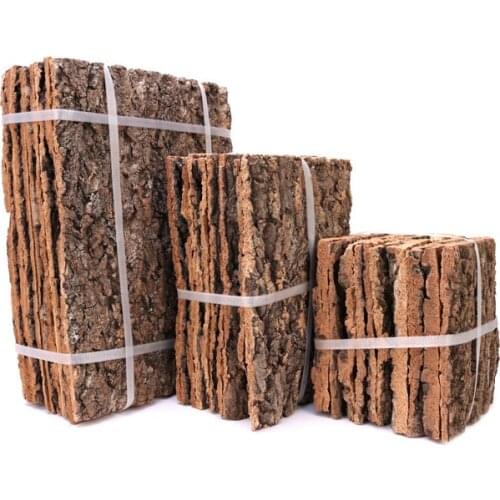 15/30/50cm champagne tree bark Fish Tank Driftwood Climber Reptile Lizard bark Cork Christmas elm Pet Decoration Drift Wood