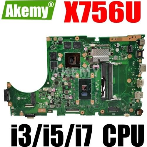 For ASUS X756UXK X756UX X756UW X756UWK X756UVK X756UQK X756UJ X756UB X756UV X756UVK X756UQ X756UQK Mainboard Laptop Motherboard