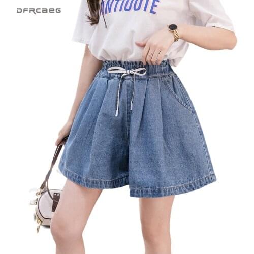 4XL 5XL Plus Size Loose Women Summer Shorts Jean 2020 Summer High Waist Retro Ladies Denim Short Femme