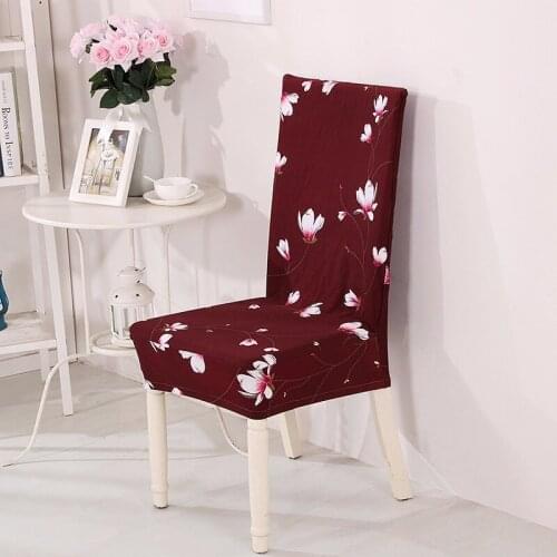 Flowers Spandex Elastic Chair Cover Seat Covers Removable Stretch Banquet Hotel Dining Room Office Chair Cover Housse De Chaise