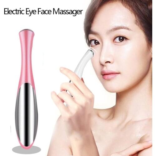 Electric Eye Face Massager Mini Eye Vibrator Dark Circle Facials Vibration Thin Face Device Beauty Care Portable Massage Pen