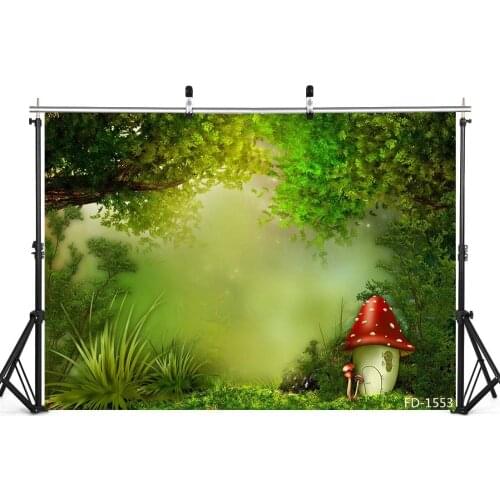 Mushroom Forest Photo Background for Photograph Accessories Children Kids Baby Vinyl Cloth Photography Backdrop Photo Shoot
