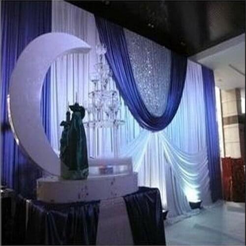 3*6m Wedding swags drapes Party Background party Celebration Background Satin Curtain Drape Ceiling Backdrop Marriage decoration
