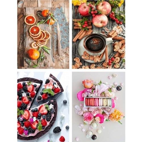 GATYZTORY Oil Painting By Number Fruit Diy Pictures By Numbers Food Scenery Kits Hand Painted Paintings Art Drawing On Canvas Ho