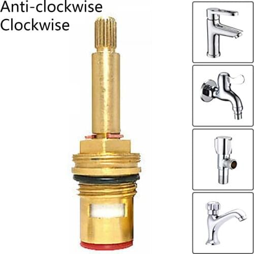 Shower Bath Tap Valve Cartridge Quarter Turn Flow Long Tall Stem Insert 20 1/2" Bronze Hot Water Valve Core