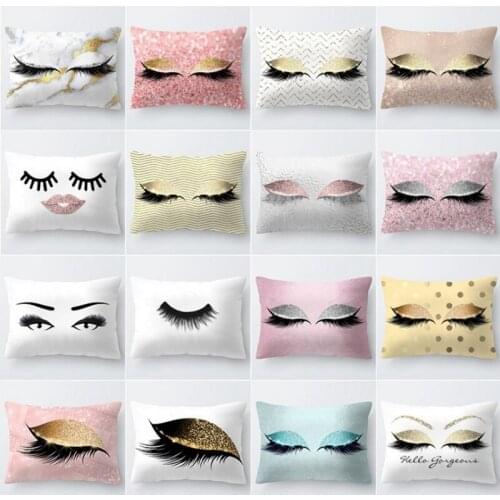 Lash Pillowcase Throw Pillows Eyelash Cushion Cover Home Decor Geometric Sofa cushion home decorative pillows Eye pillow cover