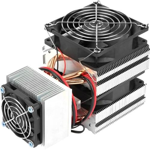 DC 12V Peltier Refrigeration Cooling Air Cooling Radiator DIY Fridge Cooler System 20A 180W Semiconductor Mini Air Conditioner