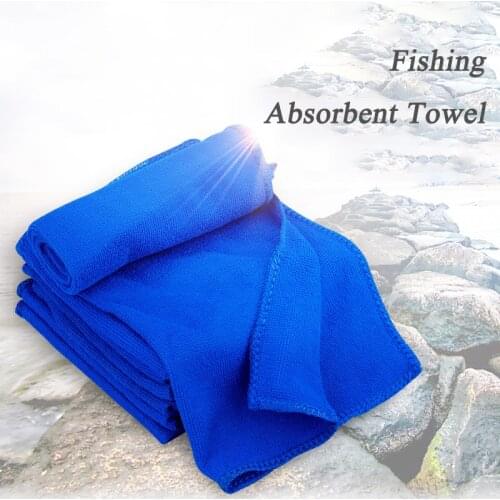 AS 1PC Fishing Towel Thickening Non-stick Absorbent Outdoors Sports Wipe Fishing Clothing Hands Towel Hiking Fishing Accessories