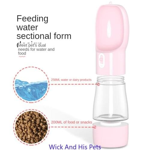 Portable Pet Bottle Outdoor Travel Splash-proof Drinking Feeding Health Removable for Easy Cleaning Overall for Dog for Cat Pet
