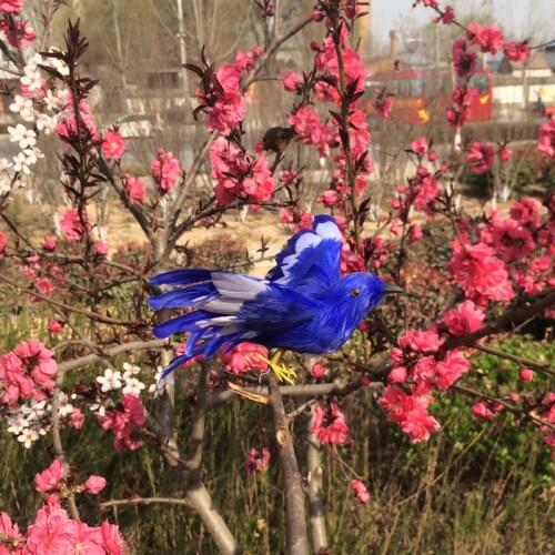 About 13cm simulation feathers bird spreading wings bird model props garden decoration h1046