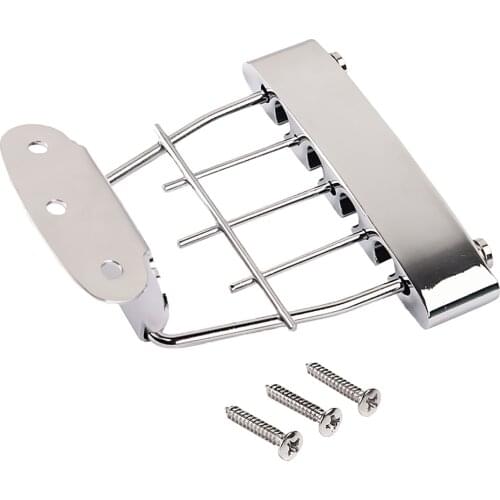 Durable 4 String Bass Tailpiece Set For Jazz Bass/Cigar Box Guitar Accessory