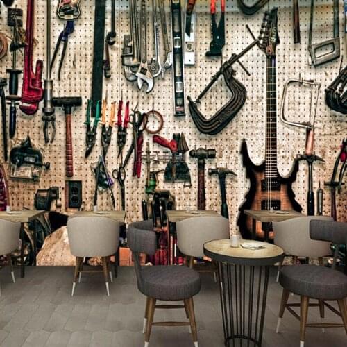 Dropshipping Colomac Foto Tapeten Retro Repair Tool Motorcycle Repair Shop Wallpaper 3D Vintage Wallpaper Papier Peint Mural 3d
